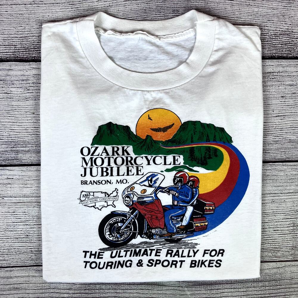 Vintage 1988 Ozark Motorcycle Rally Single Stitch T-shirt
